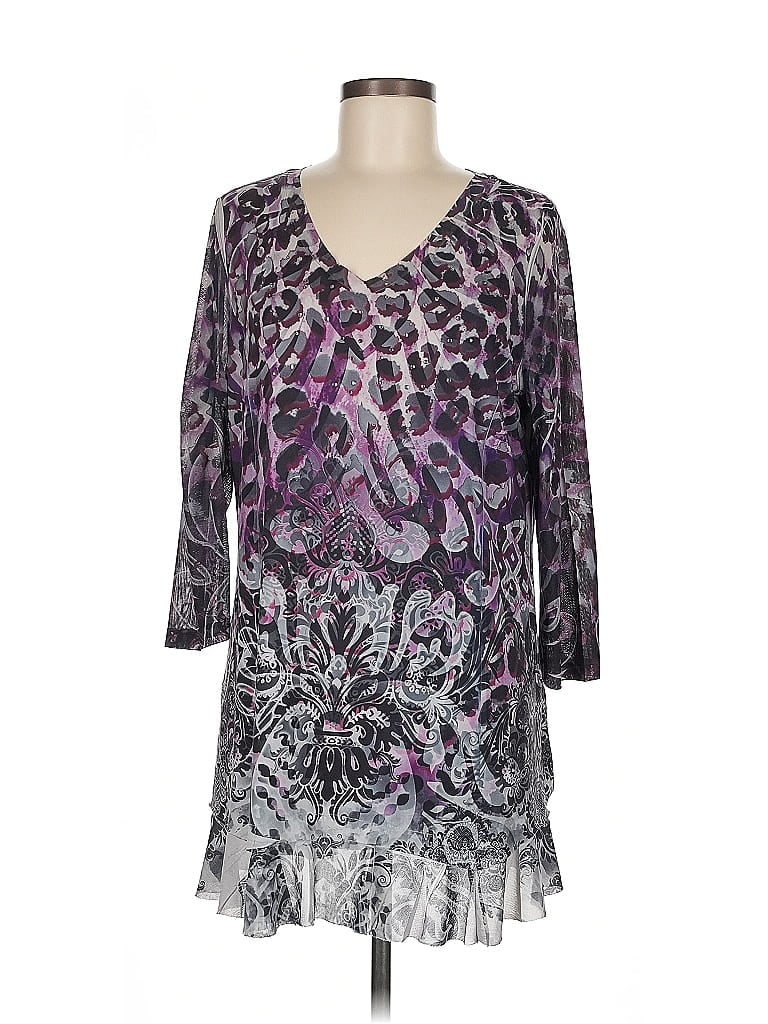 Click to view more detailed imagery on our partner's website Pre-owned Laura Ashley 3/4 Sleeve Blouse In Purple