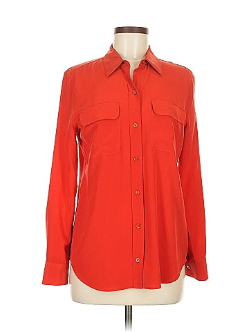 Equipment Long Sleeve Silk Top (view 1)