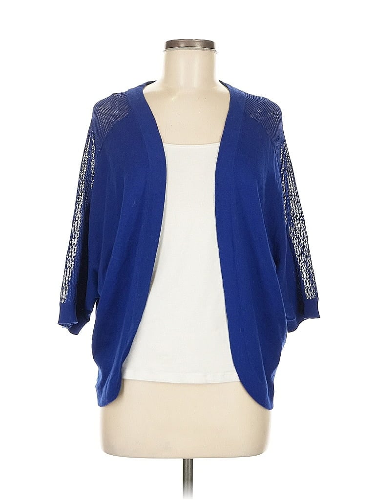 Pre-owned A.n.a. A New Approach Cardigan Sweater In Blue