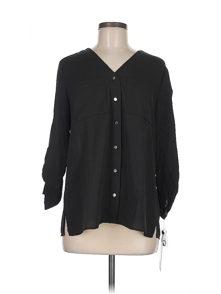 Pre-owned Jones New York 3/4 Sleeve Blouse In Black