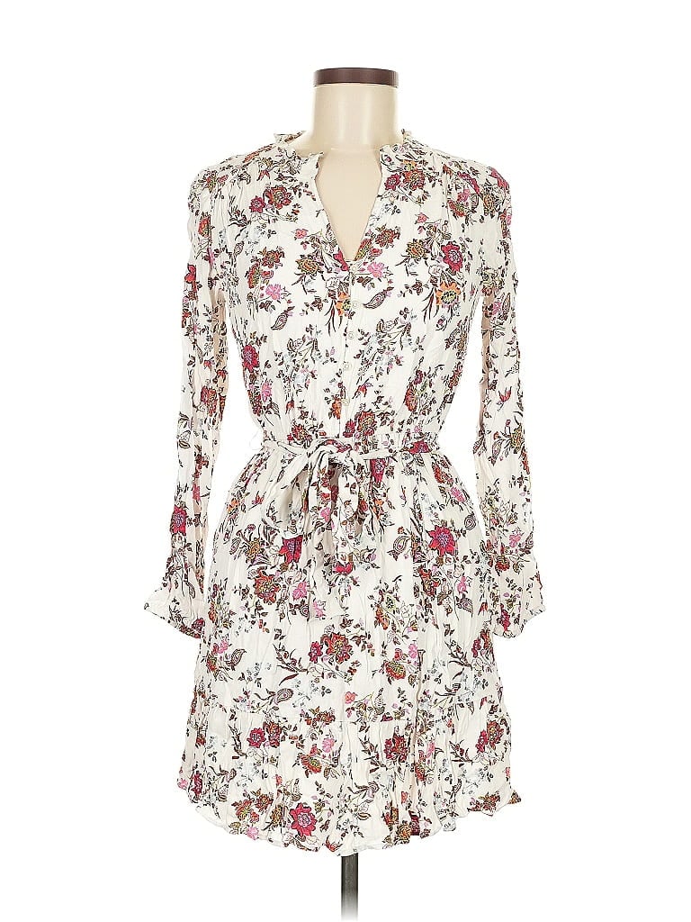 Pre-owned Ann Taylor Loft Casual Dress In White