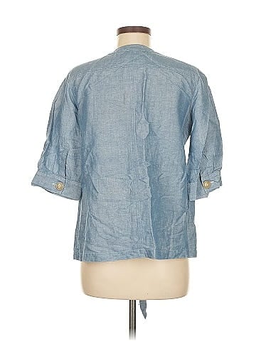 Ann Taylor 3/4 Sleeve Button-Down Shirt (view 2)