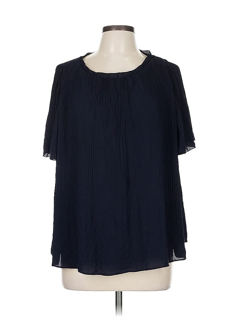 Click to view more detailed imagery on our partner's website Pre-owned Ann Taylor Short Sleeve Blouse In Blue