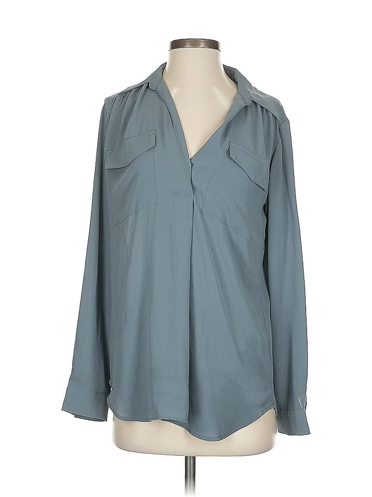 Pre-owned Ann Taylor Long Sleeve Blouse In Green