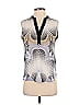 1.State 100% Polyester Silver Sleeveless T-Shirt Size XS - photo 1