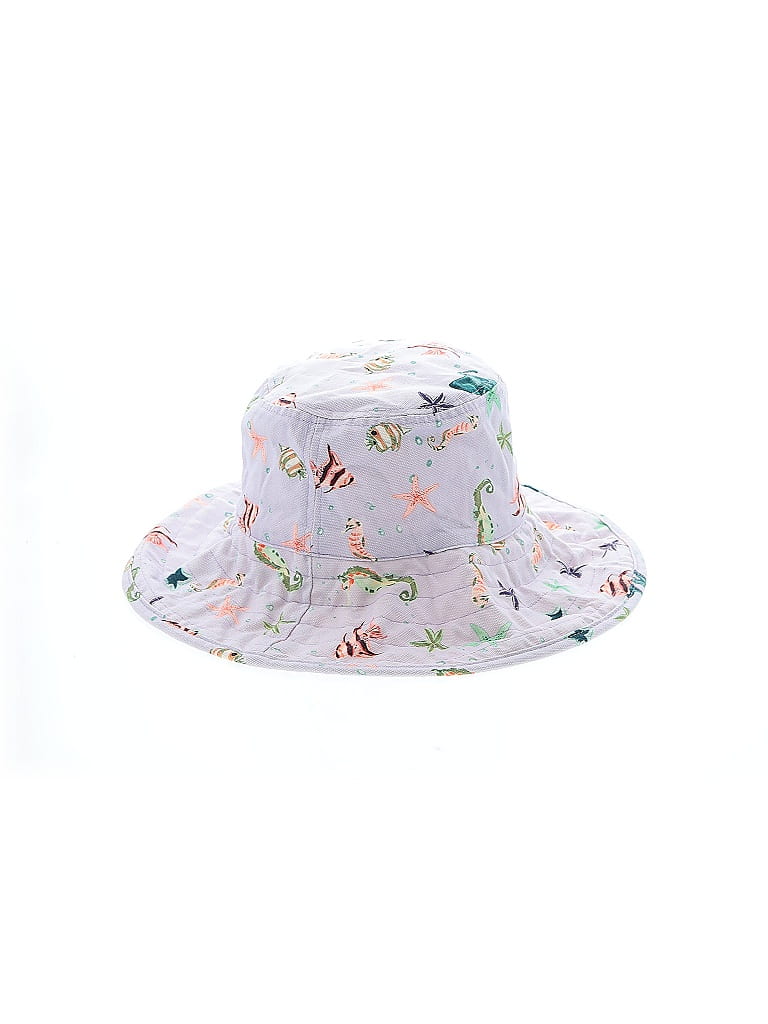 Hill House 100% Polyester White Purple Sun Hat Size Fits All - photo 1