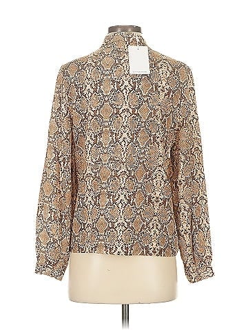 Anine Bing Long Sleeve Silk Top (view 2)