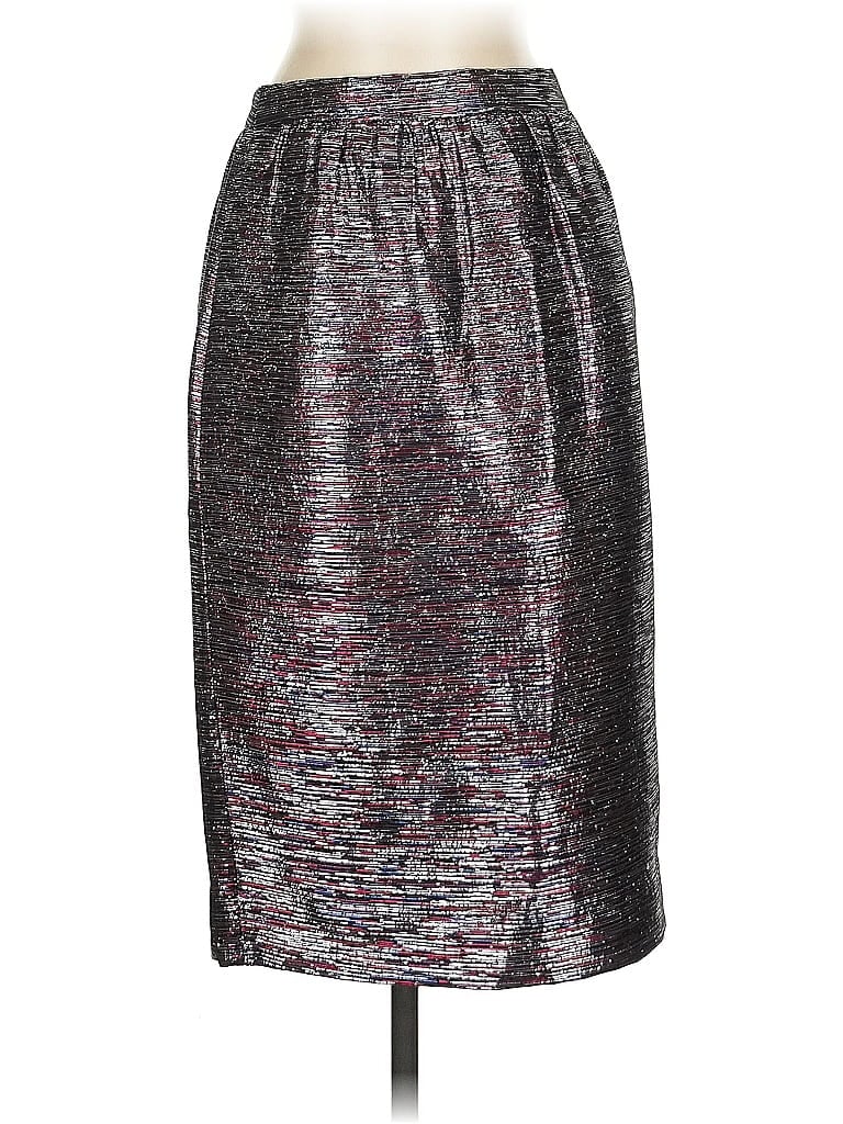 Pre-owned J.crew Collection Formal Skirt In Silver