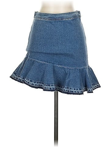 Intermix Denim Skirt (view 1)