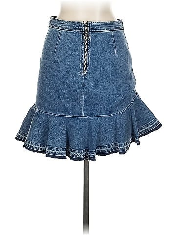 Intermix Denim Skirt (view 2)