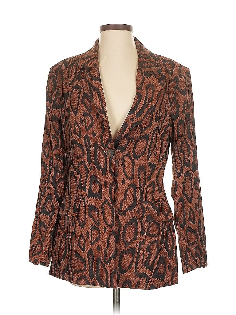 Pre-owned Danielle Bernstein Blazer Jacket In Brown