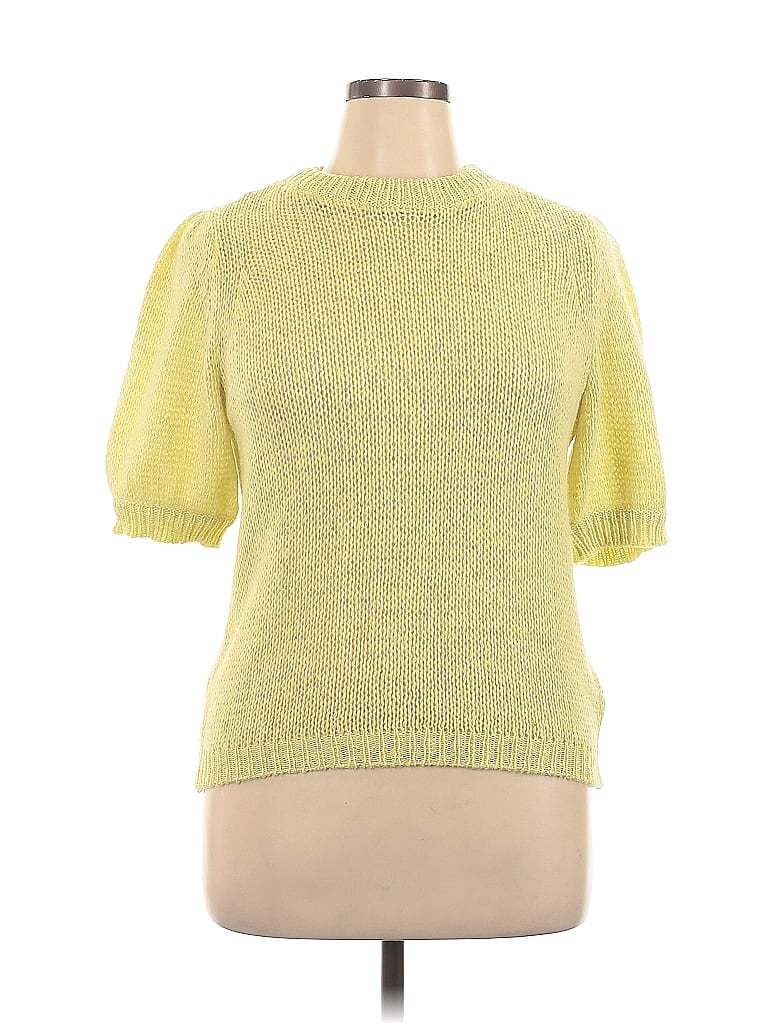 Pre-owned Aware By Vero Moda Pullover Sweater In Yellow