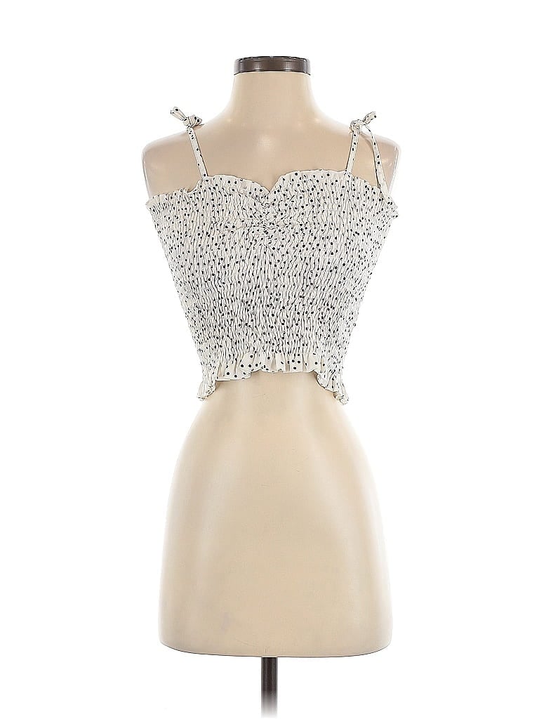 Pre-owned Nasty Gal Inc. Sleeveless Top Silver Sweetheart Neckline Tops