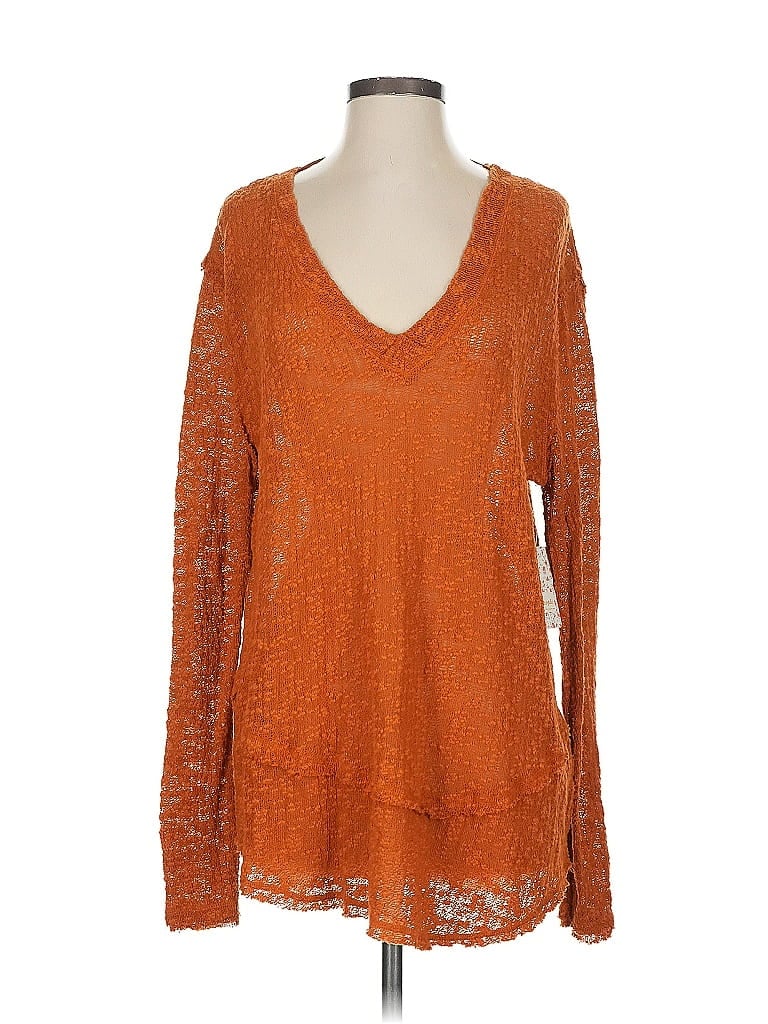 Pre-owned We The Free Pullover Sweater In Orange