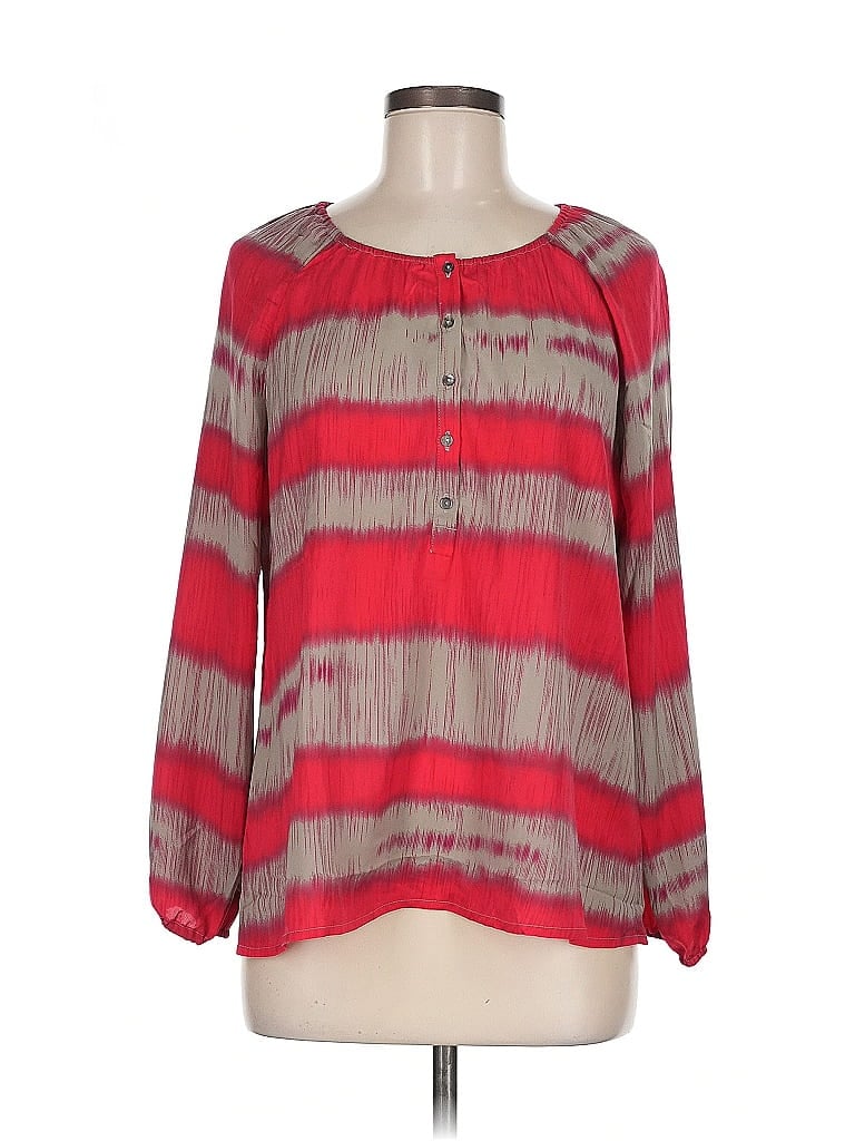 Pre-owned Lilla P 3/4 Sleeve Blouse In Red