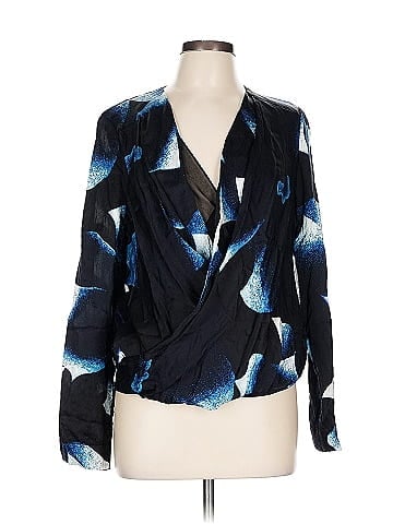 Diane von Furstenberg Long Sleeve Silk Top (view 1)