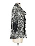 Express 100% Polyester Paisley Silver Black Long Sleeve Blouse Size S - photo 4