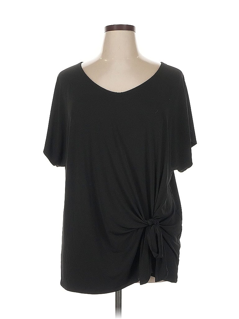 Style Black Short Sleeve Top Size 1X - photo 1