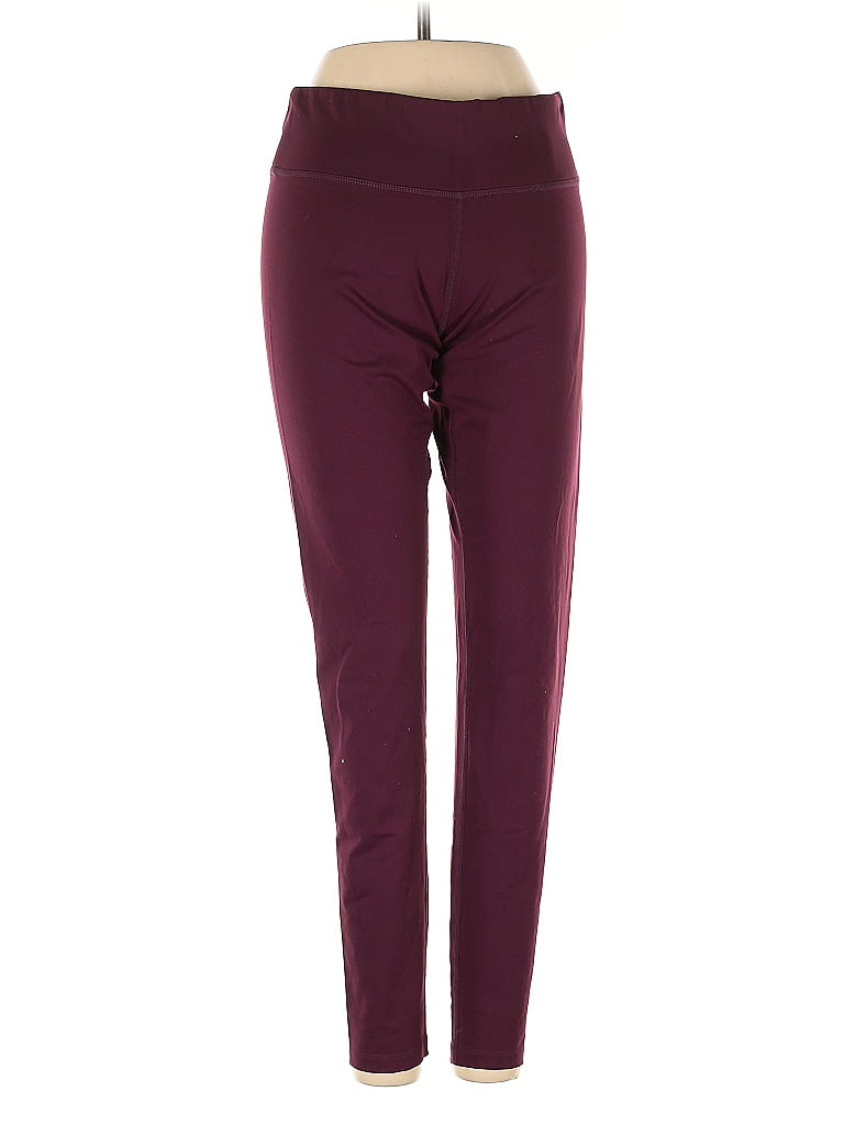 Pre-owned Victoria's Secret Pink Active Pants In Burgundy