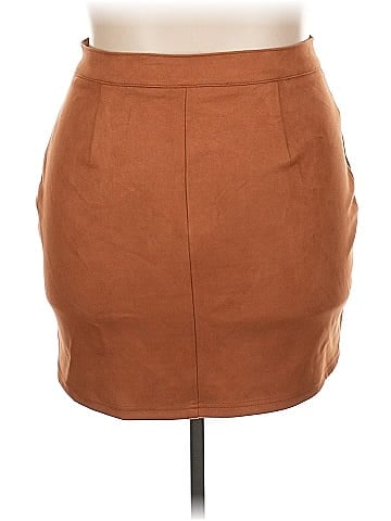 Haute Monde Faux Leather Skirt (view 1)