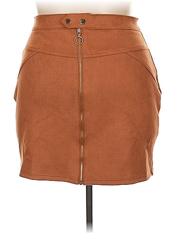 Haute Monde Faux Leather Skirt (view 2)