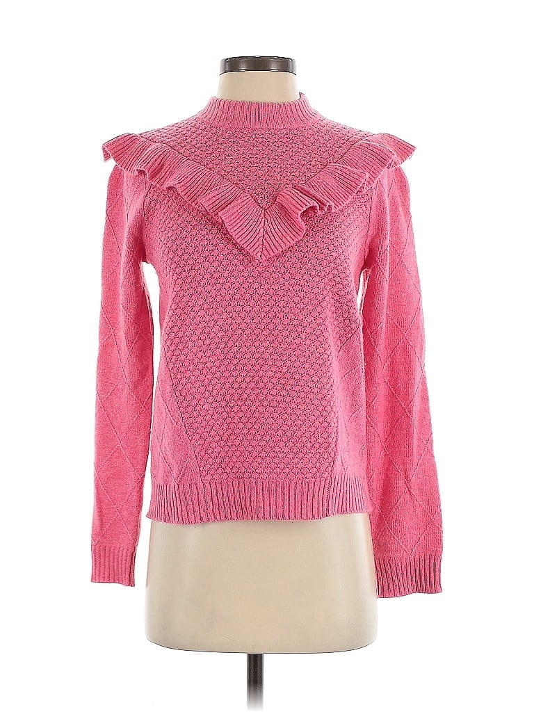 Pre-owned Needle & Thread Pullover Sweater In Pink