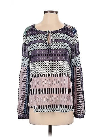 Hale Bob Long Sleeve Silk Top (view 1)