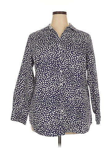 Foxcroft 3/4 Sleeve Button-Down Shirt (view 1)