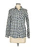 Vineyard Vines 100% Polyester Plaid Blue Long Sleeve Blouse Size 0 - photo 1