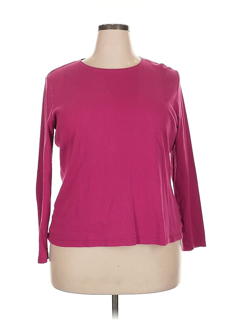 Pre-owned Talbots Outlet 3/4 Sleeve T-shirt In Pink