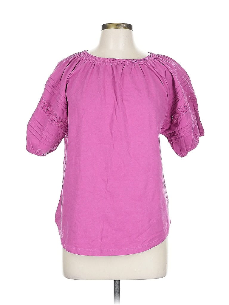 Pre-owned Assorted Brands Short Sleeve Blouse In Pink