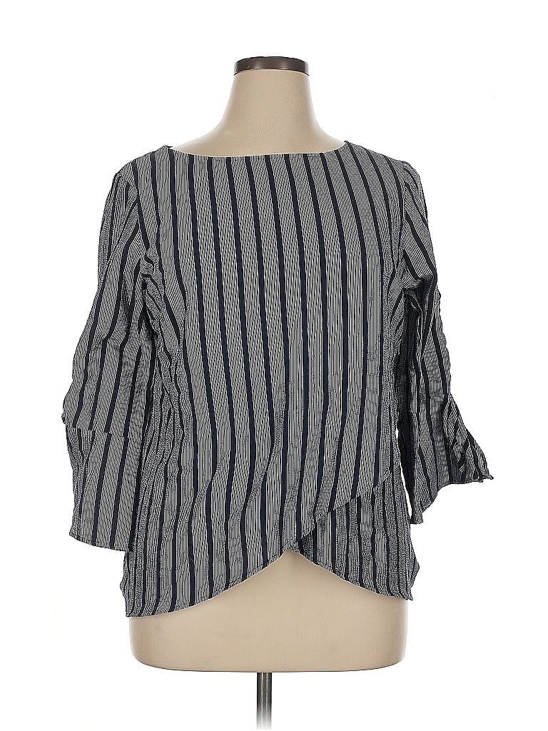 NEW DIRECTIONS Pre-owned 3/4 Sleeve Blouse In Gray