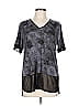 G by Giuliana Rancic Gray Short Sleeve T-Shirt Size L - photo 1