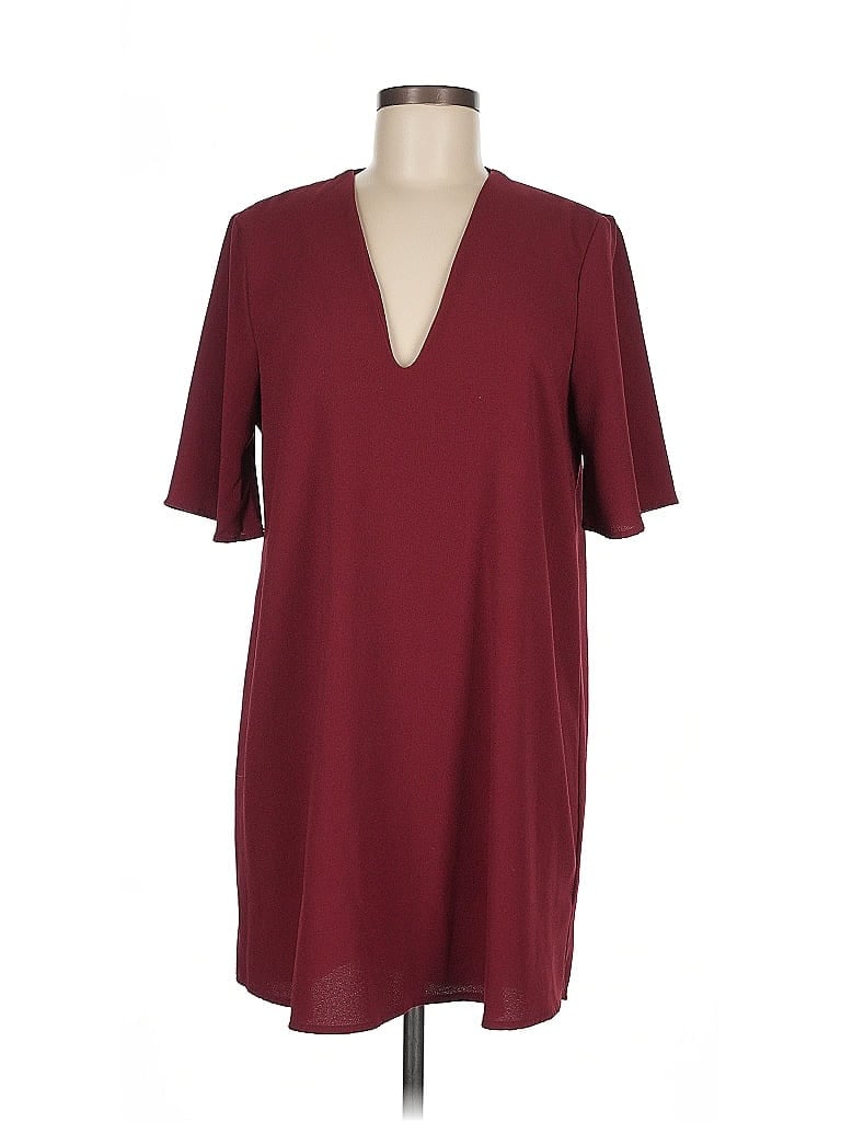 Pre-owned American Apparel Casual Dress In Burgundy