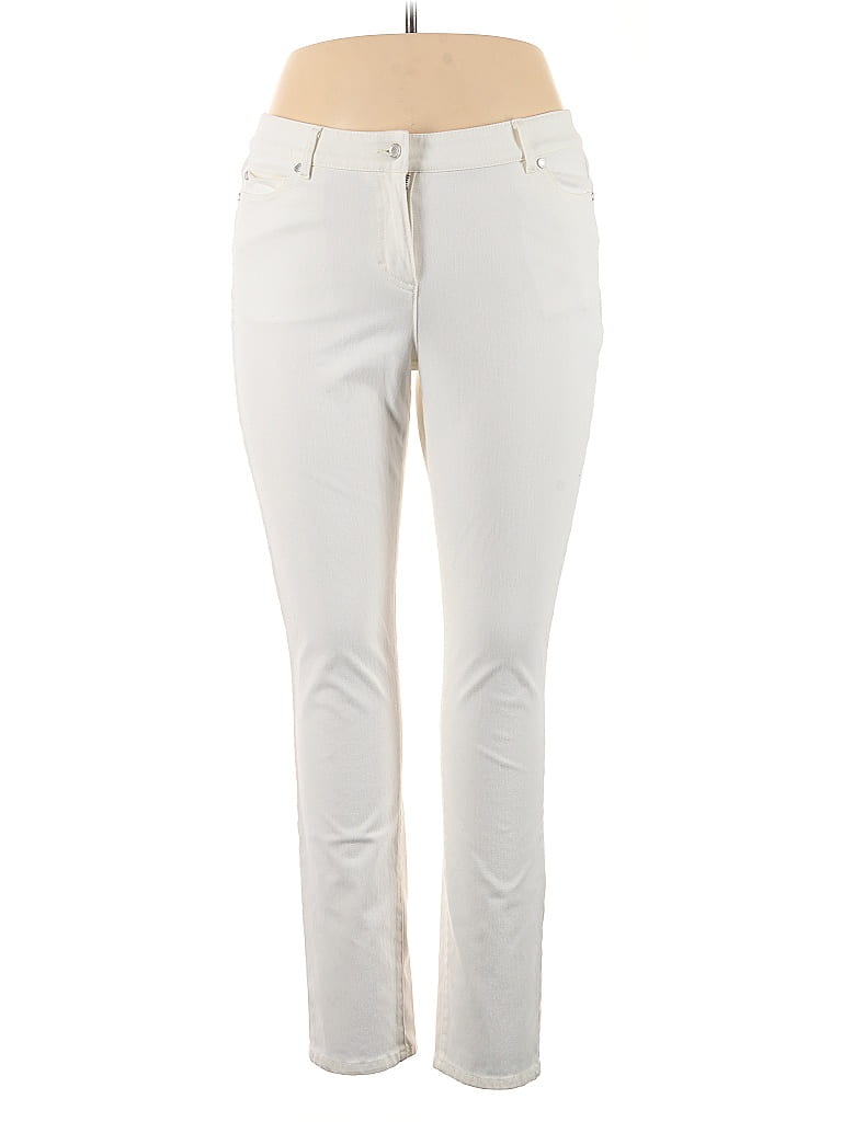 J. McLaughlin 100 Cotton Ivory Jeans Size 14 75 off ThredUp