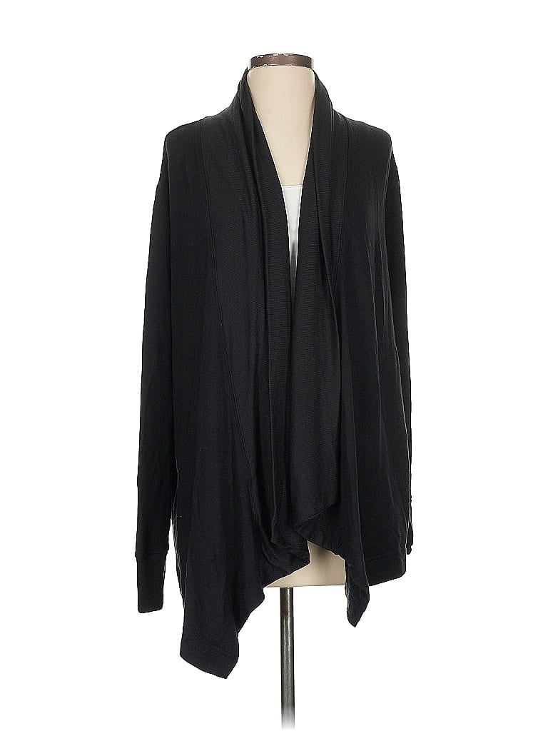 Pre-owned Athleta Cardigan Sweater In Black