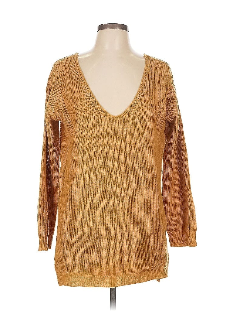 Pre-owned Unbranded Pullover Sweater In Gold