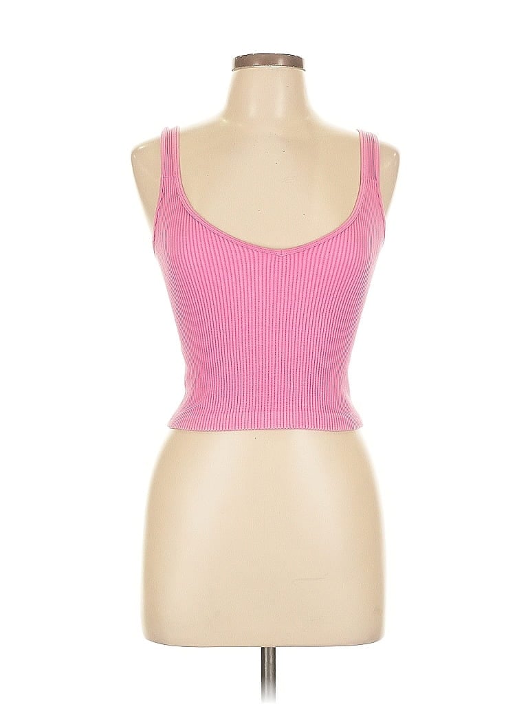 Pre-owned Assorted Brands Tank Top Pink Strapless Neckline Tops