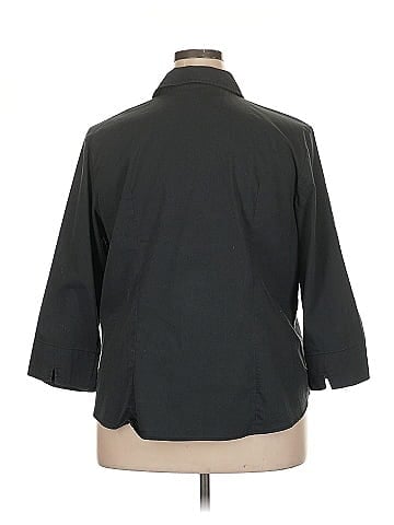 Jessica London 3/4 Sleeve Button-Down Shirt (view 2)