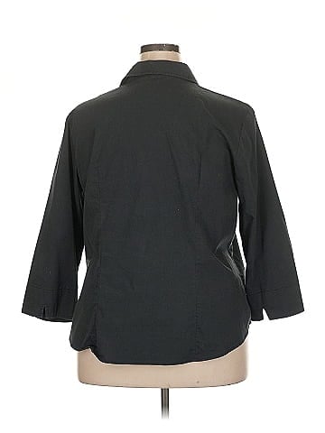 Jessica London 3/4 Sleeve Button-Down Shirt (view 2)
