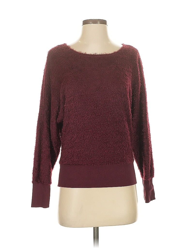 Pre-owned Nine West Pullover Sweater In Burgundy