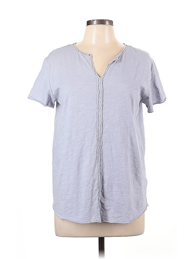 Mod-O-Doc 100% Cotton Gray Short Sleeve Top Size L - 68% off | ThredUp