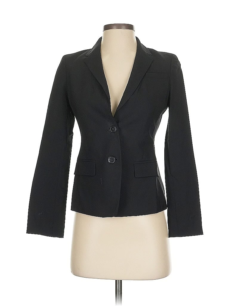 Pre-owned Banana Republic Wool Blazer Jacket In Black