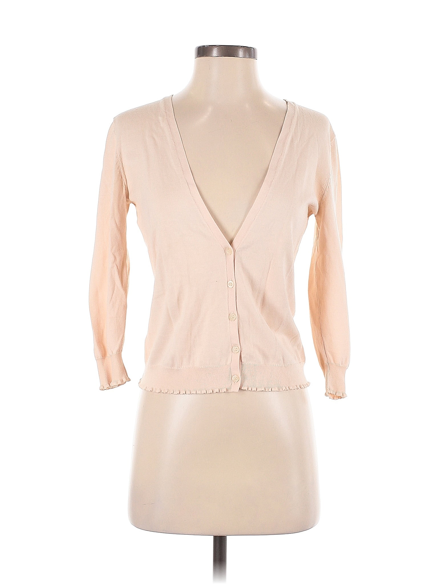 Lauren by Ralph Lauren 100% Cotton Tan Cardigan Size S