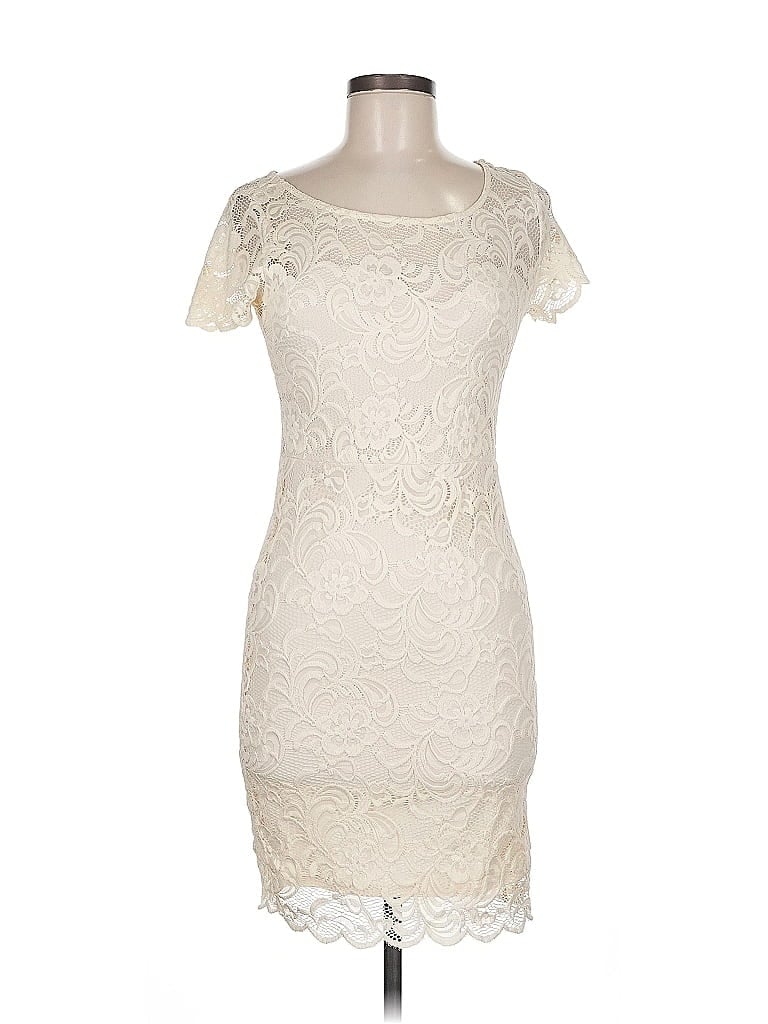 Pre-owned Ambiance Cocktail Dress In White