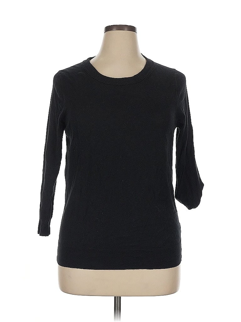 Pre-owned J.crew Factory Store Pullover Sweater In Black