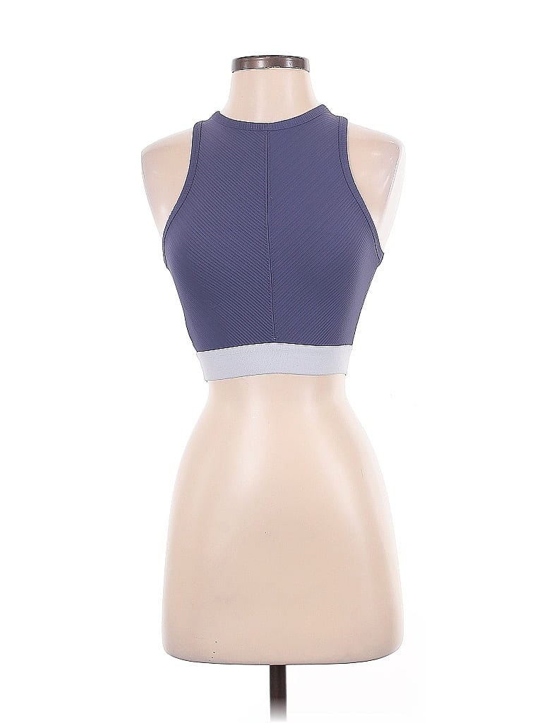 Pre-owned Assorted Brands Tank Top Blue Halter Neckline Tops