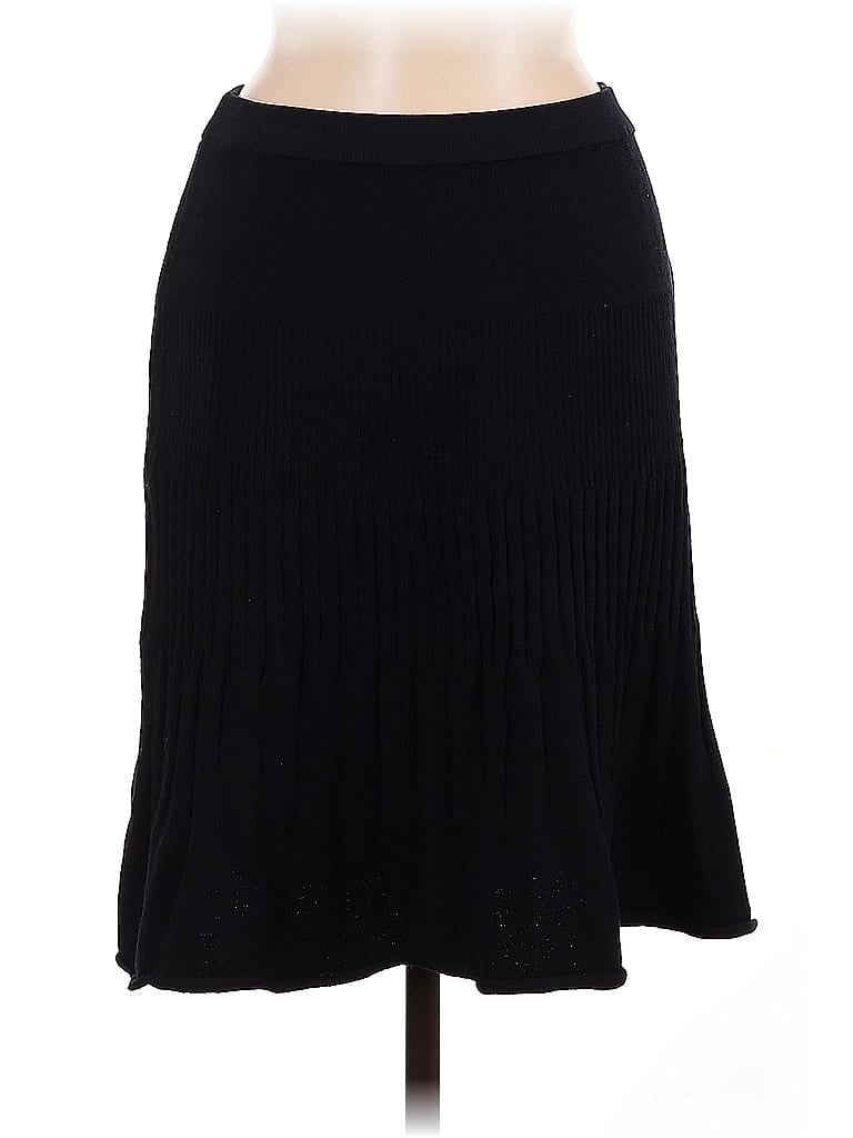 St. John Solid Black Casual Skirt Size 6 - photo 1