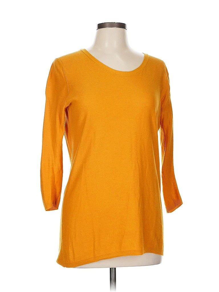 Pre-owned Babaton Silk Pullover Sweater In Orange