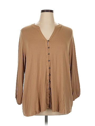 Jones New York Signature Long Sleeve Button-Down Shirt (view 1)